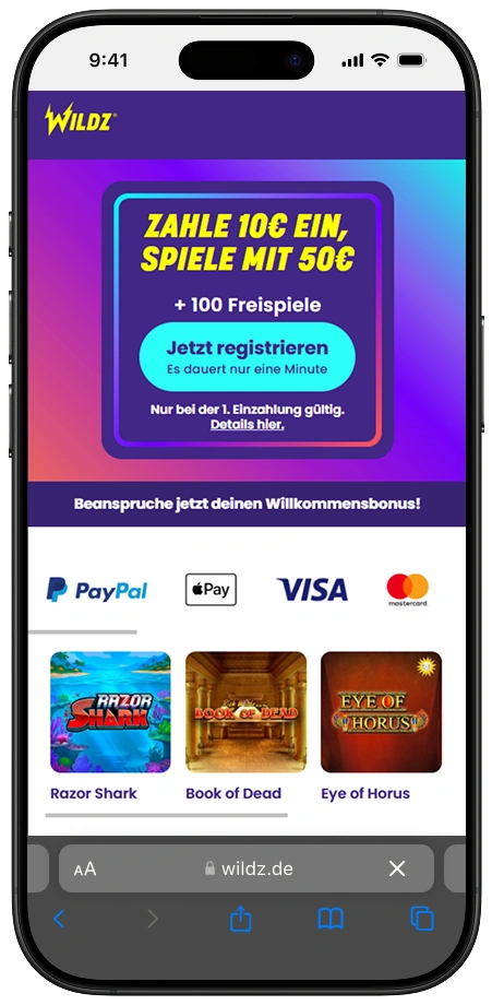 Wildz App Vorschau